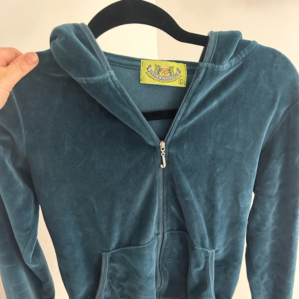 Juicy Couture Teal Zip-Up Size Large